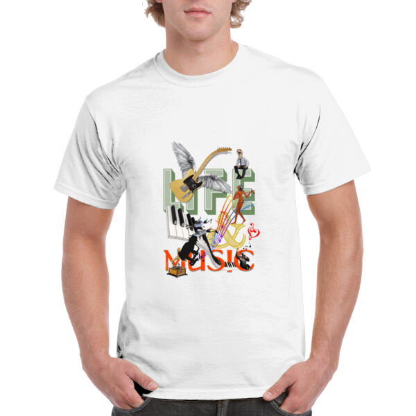 Life&Music  - Camiseta de Hombre Braco Premium 100% algodon Thumbnail