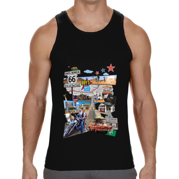 Ruta 66 - Camiseta Sin mangas de Hombre Texas Thumbnail