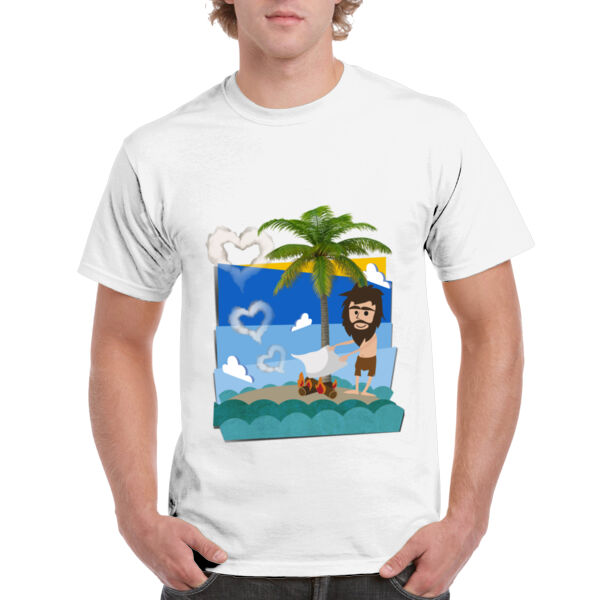 Náufrago - Camiseta de Hombre Braco Premium 100% algodon Thumbnail