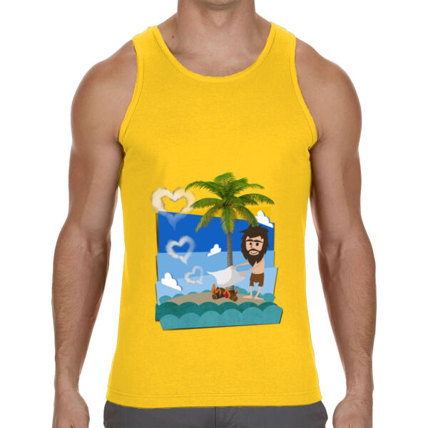 Náufrago - Camiseta Sin mangas de Hombre Texas Thumbnail